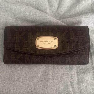 Michael Kors Dark Brown Logo Wallet